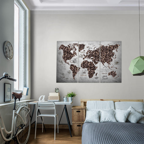 Wandbilder Wohnzimmer XXL Küche Kaffee Moderne Bilder Weltkarte